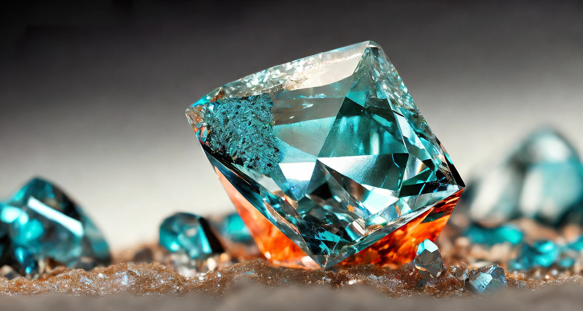 gemstone jewel gem background colorful crystals closeup, beautiful photographic mineral illustration
