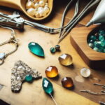 Workplace of jewelry accessories designer